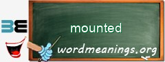 WordMeaning blackboard for mounted